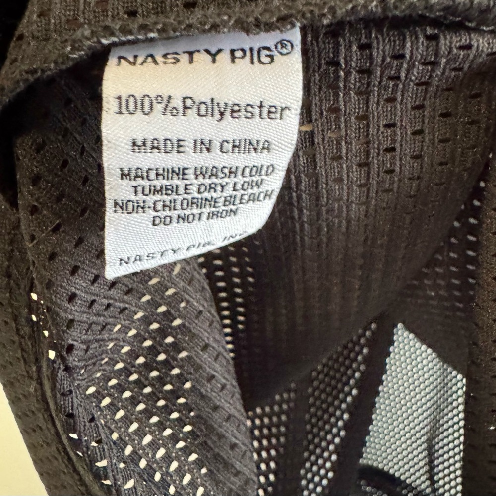 🐷 Nasty Pig Penalty Black Mesh Polo - Picture 10 of 11